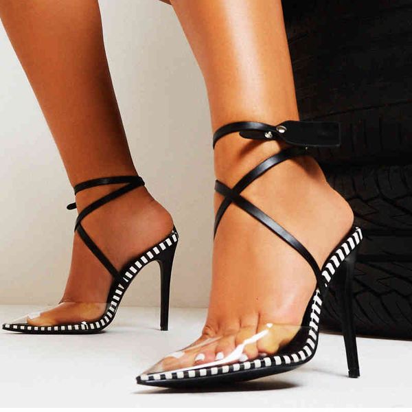 slippers transparent pvc pointed toe summer sandals women high heels women's shoes multi color cross-strap rivets pumps qfor, Black
slippers transparent pvc pointed toe summer sandals women high heels women's shoes multi color cross-strap rivets pumps qfor, Black