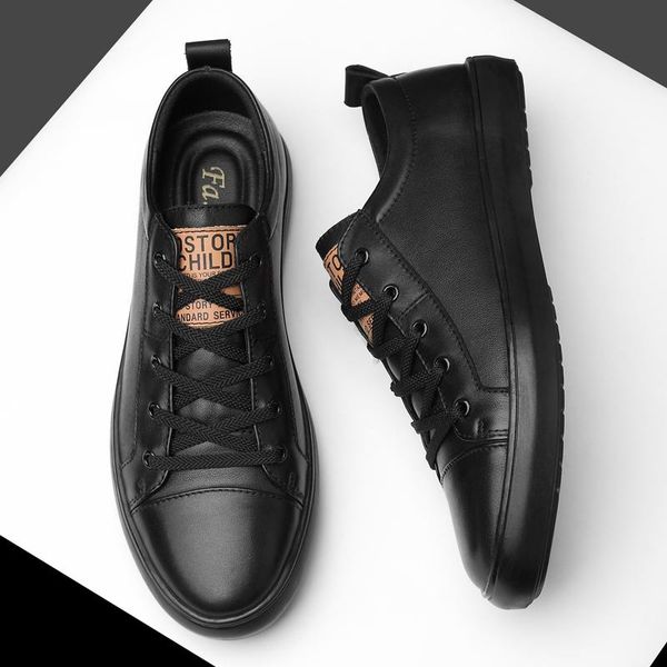 dress shoes genuine leather casual for men handmade sewing canvas lace up natural chaussures homme, Black
dress shoes genuine leather casual for men handmade sewing canvas lace up natural chaussures homme, Black