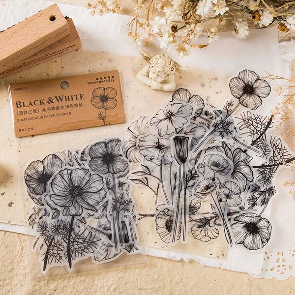 Gift Wrap 20 Sheets / Flowers Plants Black White Decorative Stickers Scrapbook Aesthetics DIY Stationery
Gift Wrap 20 Sheets / Flowers Plants Black White Decorative Stickers Scrapbook Aesthetics DIY Stationery