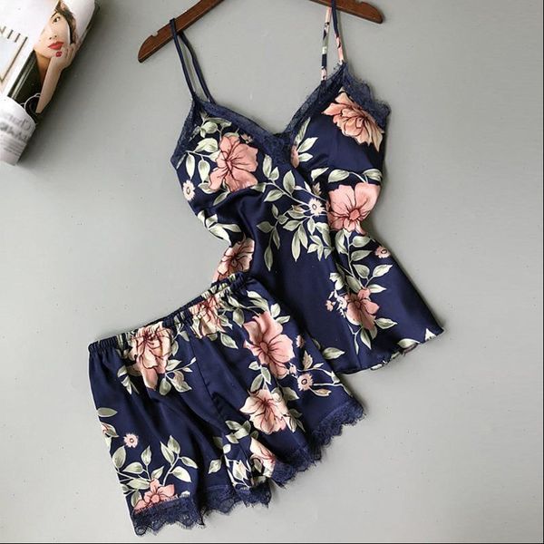 print pajamas sling women sleepwear and shorts lace patchwork pyjamas set summer ladies home clothes, Black;red
print pajamas sling women sleepwear and shorts lace patchwork pyjamas set summer ladies home clothes, Black;red
