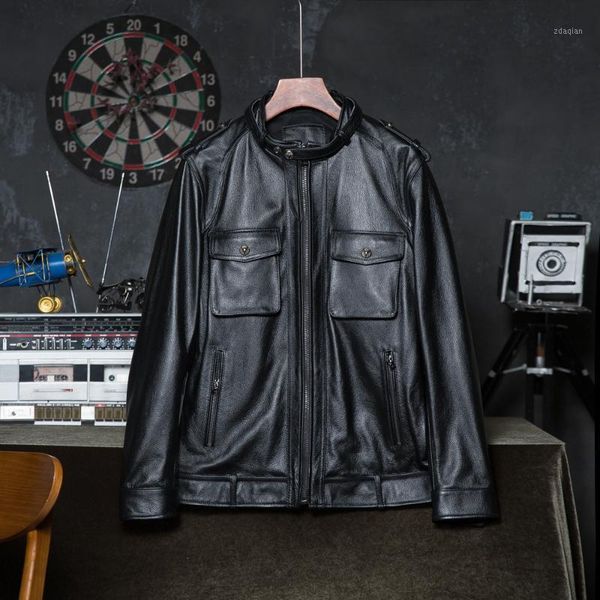 men's leather & faux men genuine jacket natural cowhide coat male skin clothing autumn asian size 5xl wholesale drop, Black
men's leather & faux men genuine jacket natural cowhide coat male skin clothing autumn asian size 5xl wholesale drop, Black