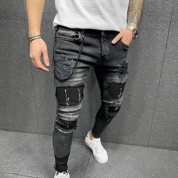 laamei jeans men's distressed stretch ripped biker men hip hop slim fit holes punk denim cotton pants zipper, Blue
laamei jeans men's distressed stretch ripped biker men hip hop slim fit holes punk denim cotton pants zipper, Blue