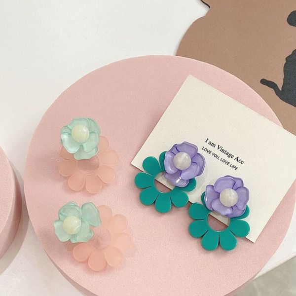 dangle & chandelier minar 2021 summer cute contrast color flower earrings for women korean fashion resin arcylic floral drop pendientes, Silver
dangle & chandelier minar 2021 summer cute contrast color flower earrings for women korean fashion resin arcylic floral drop pendientes, Silver