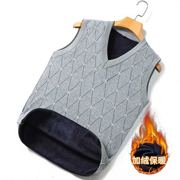 simple men's plus velvet vest middle-aged and elderly solid color sweater v-neck dad fitted rhomboid waistcoat vests, Black;white
simple men's plus velvet vest middle-aged and elderly solid color sweater v-neck dad fitted rhomboid waistcoat vests, Black;white