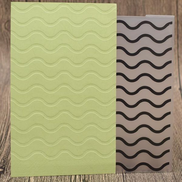 craft tools wave line pattern plastic embossing folder stencil template for scrapbooking po paper card background decoration
craft tools wave line pattern plastic embossing folder stencil template for scrapbooking po paper card background decoration