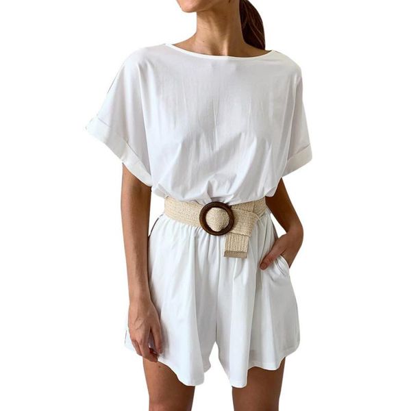women's jumpsuits & rompers women jumpsuit summer short solid color female sleeve loose, Black;white
women's jumpsuits & rompers women jumpsuit summer short solid color female sleeve loose, Black;white