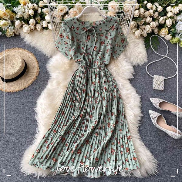 floral a-line chiffon vestidos high waist pleated korean fashion summer dress dresses women 210521, Black;gray
floral a-line chiffon vestidos high waist pleated korean fashion summer dress dresses women 210521, Black;gray