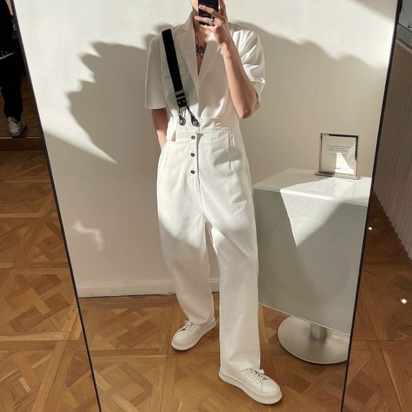japan korean style pants white overalls personality elastic strap trend loose casual asymmetrical design trousers men's, Black
japan korean style pants white overalls personality elastic strap trend loose casual asymmetrical design trousers men's, Black