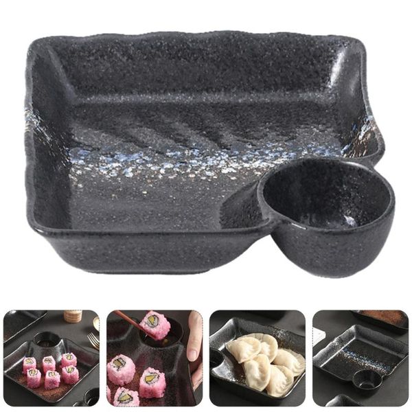 dishes & plates 1pc japanese ceramic dumpling dish with vinegar sushi plate bowl 
dishes & plates 1pc japanese ceramic dumpling dish with vinegar sushi plate bowl