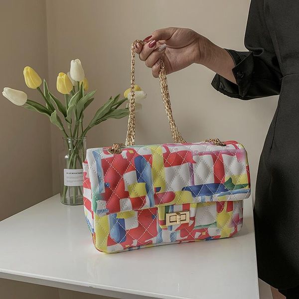 evening bags european and american high-quality ladies painted graffiti shoulder bag 2021 summer rhombus chain messenger
evening bags european and american high-quality ladies painted graffiti shoulder bag 2021 summer rhombus chain messenger