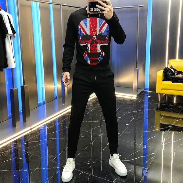 men's tracksuits winter sets tracksuit, pure cotton warm sweatshirt, fashion hoodie sweatpants, diamond printing sportswear, Gray
men's tracksuits winter sets tracksuit, pure cotton warm sweatshirt, fashion hoodie sweatpants, diamond printing sportswear, Gray