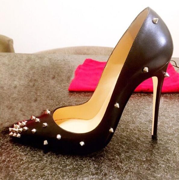 carpaton rivets studded high heel shoes woman black white leather thin heels pumps super slip on dress 36-42
carpaton rivets studded high heel shoes woman black white leather thin heels pumps super slip on dress 36-42