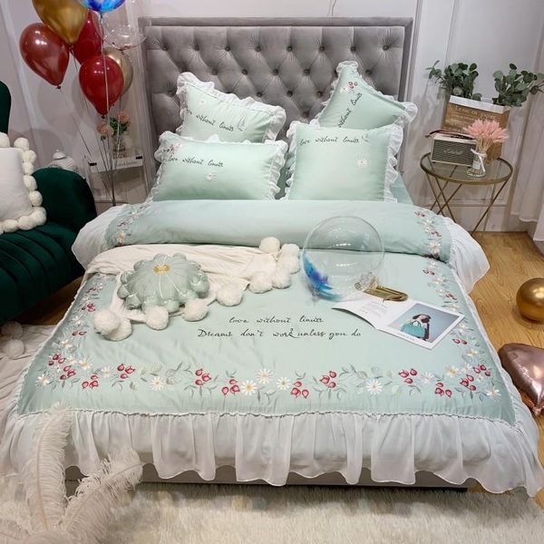 bedding sets luxury yellow green flowers embroidery 60s egyptian cotton lace sheet/linen set pillowcase cover bed girl princess duvet
bedding sets luxury yellow green flowers embroidery 60s egyptian cotton lace sheet/linen set pillowcase cover bed girl princess duvet