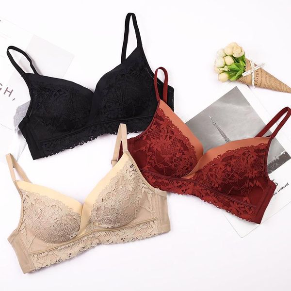 bras sets lace for women push up bra lingerie bralette 3/4 cup wireless deep v brassiere fashion soft adjusted-straps, Red;black
bras sets lace for women push up bra lingerie bralette 3/4 cup wireless deep v brassiere fashion soft adjusted-straps, Red;black