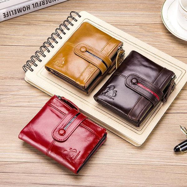 fashion design men's wallet stitching cow leather trendy female coin card purse casual wallets for women money bag, Red;black
fashion design men's wallet stitching cow leather trendy female coin card purse casual wallets for women money bag, Red;black