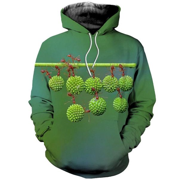 men's hoodies & sweatshirts 3d printed ants and fruits hoodie / fashion harajuku casual sweatshirt street hip hop, Black
men's hoodies & sweatshirts 3d printed ants and fruits hoodie / fashion harajuku casual sweatshirt street hip hop, Black