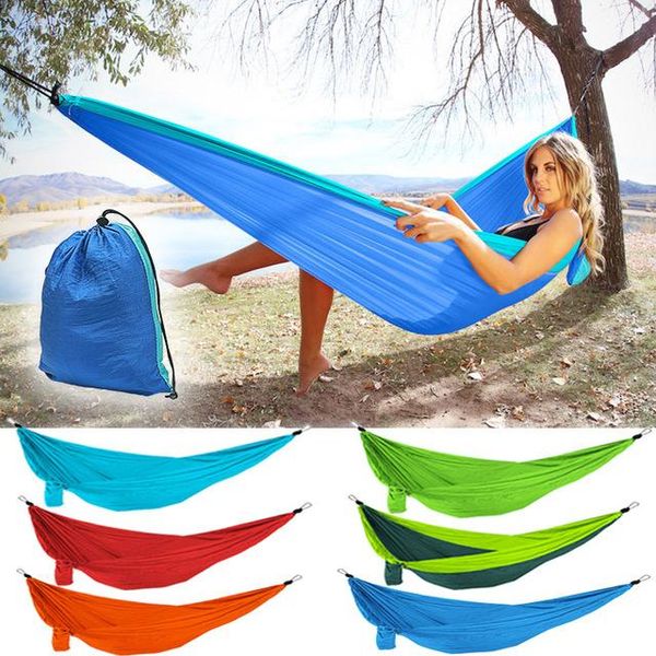 sleeping bags profession 7 colors carrying nylon cloth parachute hammock garden camping survival hunting leisure travel double 270*140
sleeping bags profession 7 colors carrying nylon cloth parachute hammock garden camping survival hunting leisure travel double 270*140