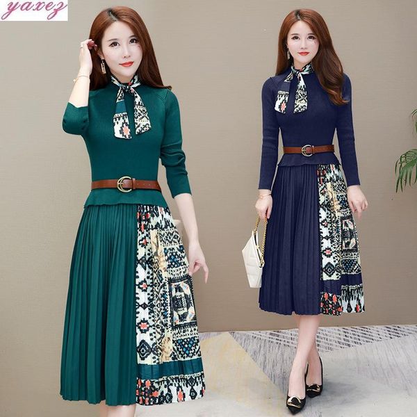 casual dresses 2021 autumn silk scarf round neck waist split joint in longuette printing bouffancy belt dress woman, Black;gray
casual dresses 2021 autumn silk scarf round neck waist split joint in longuette printing bouffancy belt dress woman, Black;gray