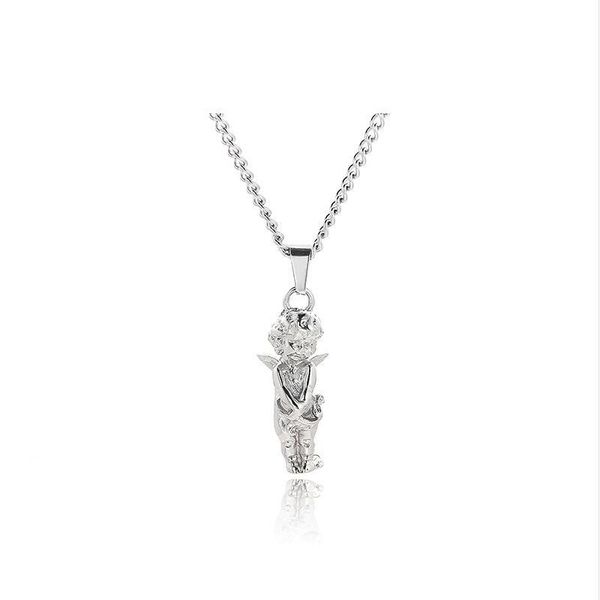 pendant necklaces tide brand titanium steel little angel necklace men's hip-hop couple accessories retro sweater chain, Silver
pendant necklaces tide brand titanium steel little angel necklace men's hip-hop couple accessories retro sweater chain, Silver