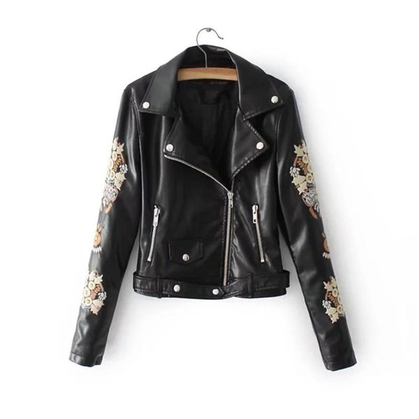 women's leather & faux women fashion black jacket 2021 autumn flower printed moto style streetwear outwear overcoats female pu jackets
women's leather & faux women fashion black jacket 2021 autumn flower printed moto style streetwear outwear overcoats female pu jackets