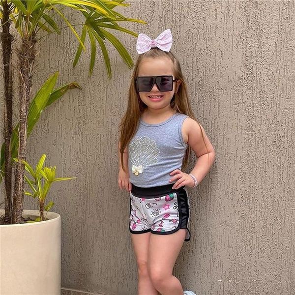baby girl clothes set kids undefined outfit pearl shell bow grey vest sleeveless cute pattern sport style short pants clothing sets, White
baby girl clothes set kids undefined outfit pearl shell bow grey vest sleeveless cute pattern sport style short pants clothing sets, White