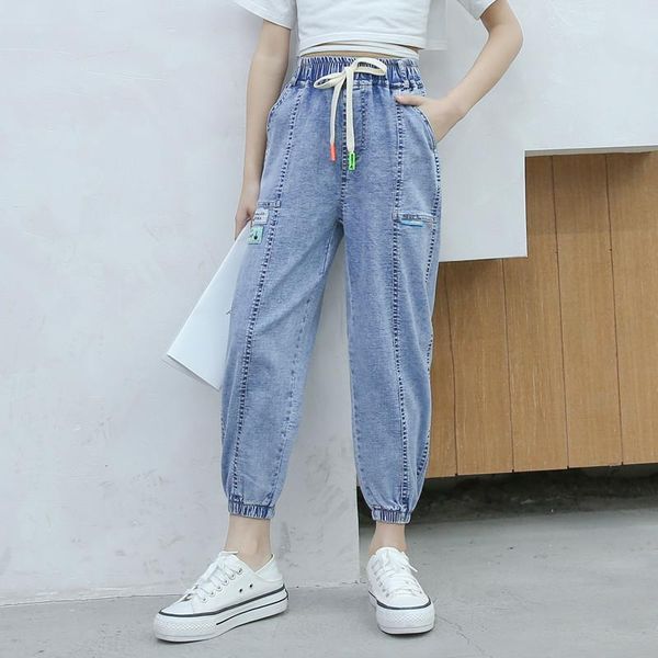 girls jeans foreign gas pants in the big children korean version of slim fashion summer boys, Blue
girls jeans foreign gas pants in the big children korean version of slim fashion summer boys, Blue