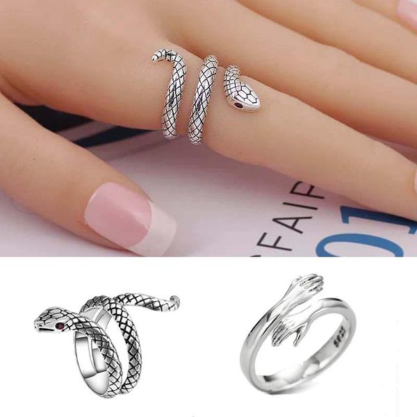 exaggerated snake ring european new retro punk goth shaped opening adjustable hug ring gift party jewelry for men women, Golden;silver
exaggerated snake ring european new retro punk goth shaped opening adjustable hug ring gift party jewelry for men women, Golden;silver