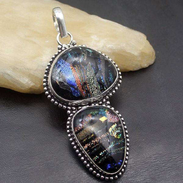 charms hermosa jewelry fantasy arrival dichroic glass silver color pendant necklace charm gifts 75mm dh35, Bronze;silver
charms hermosa jewelry fantasy arrival dichroic glass silver color pendant necklace charm gifts 75mm dh35, Bronze;silver