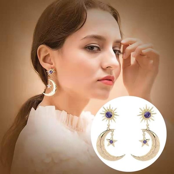 exquisite fashion ladies star and moon earrings alloy women party accessories jewelry dangle gift #3 & chandelier, Silver
exquisite fashion ladies star and moon earrings alloy women party accessories jewelry dangle gift #3 & chandelier, Silver