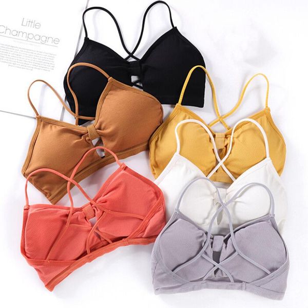 cotton bras for women deep v cup seamless padded push up bra wire backless intimates female underwear gym clothing, White;black
cotton bras for women deep v cup seamless padded push up bra wire backless intimates female underwear gym clothing, White;black
