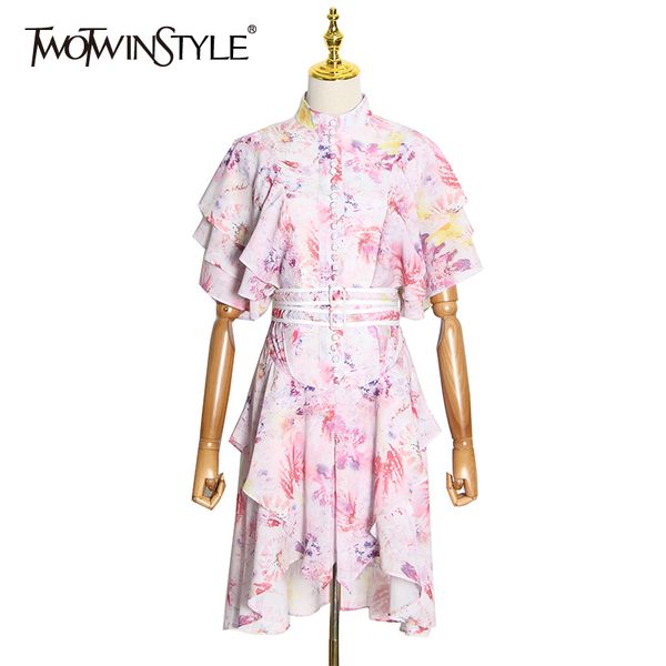 twotwinstyle patchwork print dress for female stand collar flare sleeve high waist sashes ruffle dresses women fashion 210517, Black;gray
twotwinstyle patchwork print dress for female stand collar flare sleeve high waist sashes ruffle dresses women fashion 210517, Black;gray