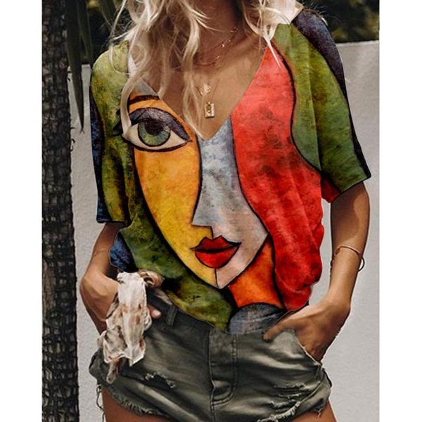 women's t-shirt 2021fashion t-shirts harajuku loose casualshort sleeve v-neck large size ladies multicolor butterfly face print pullove, White
women's t-shirt 2021fashion t-shirts harajuku loose casualshort sleeve v-neck large size ladies multicolor butterfly face print pullove, White