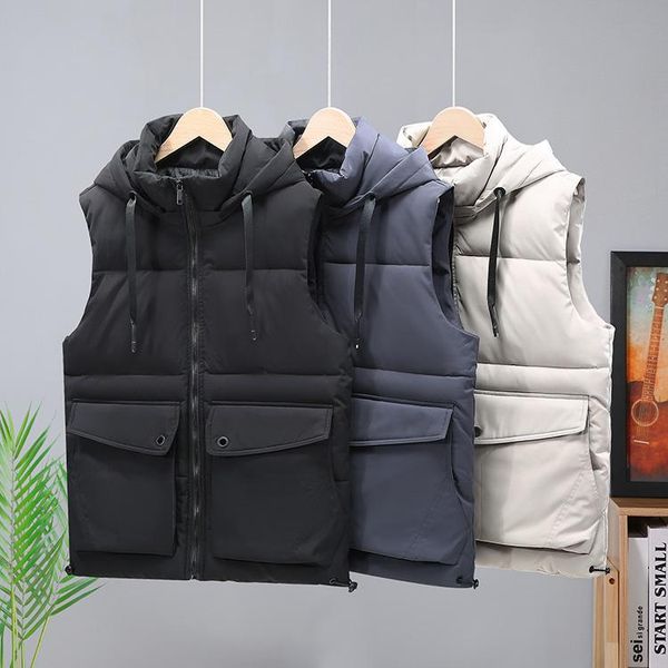 men's vests plus size 5xl- sleeveless jacket autumn winter fashion male cotton-padded vest hooded thicken men waistcoats, Black;white
men's vests plus size 5xl- sleeveless jacket autumn winter fashion male cotton-padded vest hooded thicken men waistcoats, Black;white