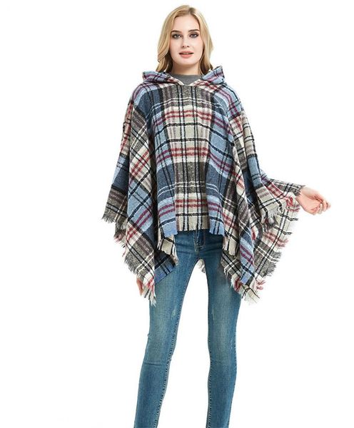 women's sweaters women warm plaid hooded cape poncho winter collar knitted sweater outdoor wear tassel coat hoodies for fashion female, White;black
women's sweaters women warm plaid hooded cape poncho winter collar knitted sweater outdoor wear tassel coat hoodies for fashion female, White;black