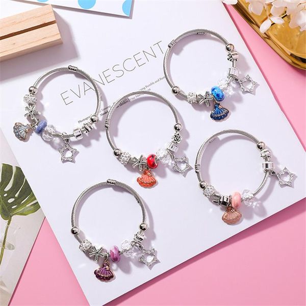 cuff 2021 style fashion alloy bracelet shell pentagram pattern pendant elastic diy ladies' birthday gift, White
cuff 2021 style fashion alloy bracelet shell pentagram pattern pendant elastic diy ladies' birthday gift, White