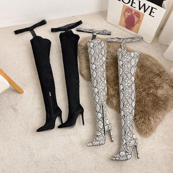 women's siamese boots black pu leather pointed slim zipper over the knee stiletto high heels woman shoes plus size 42
women's siamese boots black pu leather pointed slim zipper over the knee stiletto high heels woman shoes plus size 42