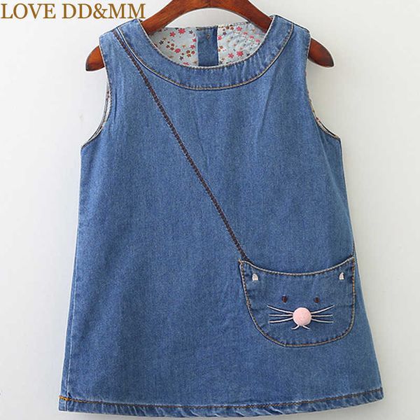 love dd&mm girls dresses children's wear cute cartoon embroidery denim round neck sleeveless dress 210715, Red;yellow
love dd&mm girls dresses children's wear cute cartoon embroidery denim round neck sleeveless dress 210715, Red;yellow