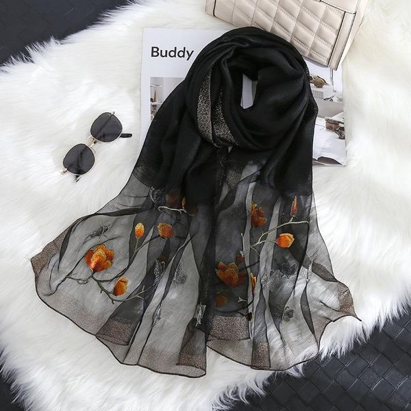 silk wool scarf women embroidery spring and summer solid color long scarves female travel shawl hair hijab bandana, Blue;gray
silk wool scarf women embroidery spring and summer solid color long scarves female travel shawl hair hijab bandana, Blue;gray