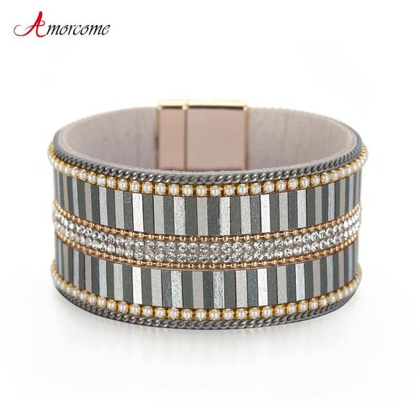 tennis amorcome women fashion bracelets ethnic rhinestone colorful stripes leather wrap bracelet bohemia wristband jewelry pulsera gift, Golden;silver
tennis amorcome women fashion bracelets ethnic rhinestone colorful stripes leather wrap bracelet bohemia wristband jewelry pulsera gift, Golden;silver