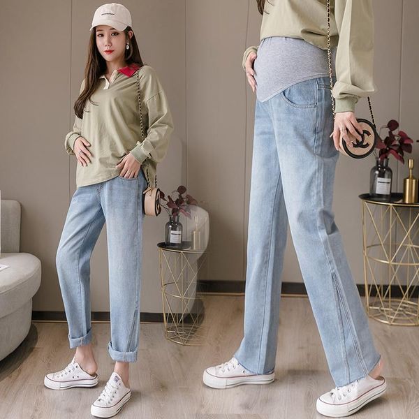 5503# elastic waist belly denim maternity long jeans spring casual pants clothes for pregnant women pregnancy straight trousers bottoms, White
5503# elastic waist belly denim maternity long jeans spring casual pants clothes for pregnant women pregnancy straight trousers bottoms, White