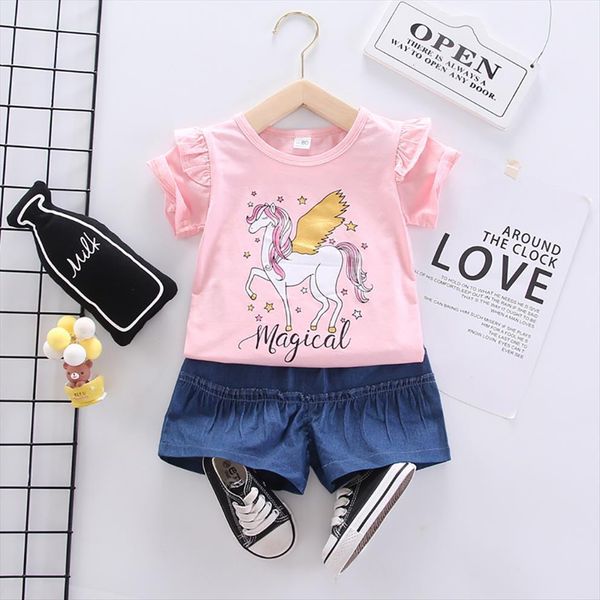 little girls clothing set unicorn print shorts lovely ice cream tee and pants outfit fancy cartoon t shirt trousers, White
little girls clothing set unicorn print shorts lovely ice cream tee and pants outfit fancy cartoon t shirt trousers, White