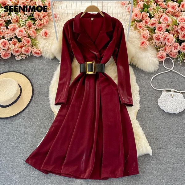 casual dresses seenimoe 2021 autumn and winter women hepburn style romantic solid tunic dress black thin retro collar velvet long evening, Black;gray
casual dresses seenimoe 2021 autumn and winter women hepburn style romantic solid tunic dress black thin retro collar velvet long evening, Black;gray