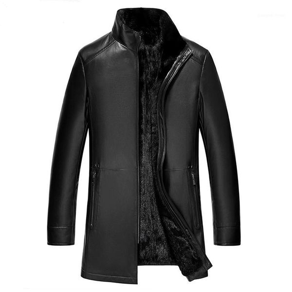 men's leather & faux genuine jacket winter real fur calfskin natural mink liner cow jackets men coat l77061 kj1639, Black
men's leather & faux genuine jacket winter real fur calfskin natural mink liner cow jackets men coat l77061 kj1639, Black