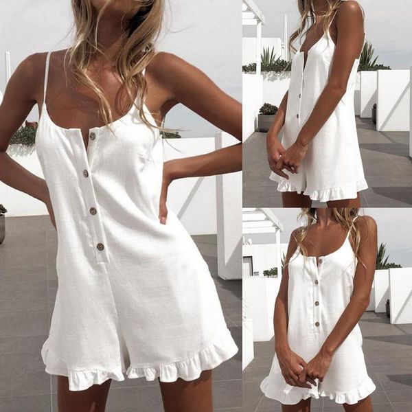 women's jumpsuits & rompers summer fashion white cotton jumpsuit women straps sleeveless ruffles short playsuit 2021 beach overalls, Black;white
women's jumpsuits & rompers summer fashion white cotton jumpsuit women straps sleeveless ruffles short playsuit 2021 beach overalls, Black;white