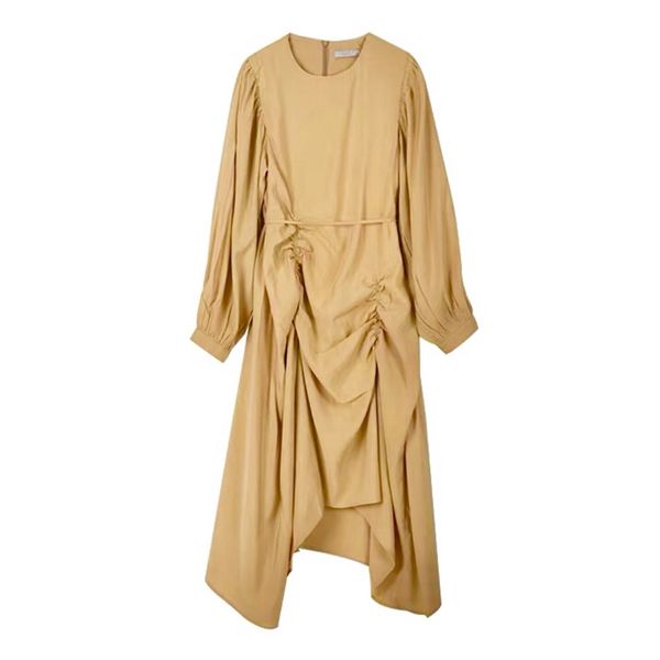 spring autumn o neck black yellow white long sleeve knee length dress loose drawstring d1470 210514, Black;gray
spring autumn o neck black yellow white long sleeve knee length dress loose drawstring d1470 210514, Black;gray