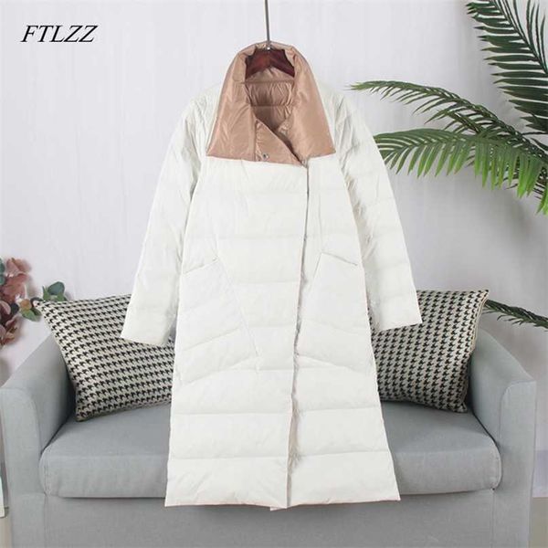 ftlzz duck down jacket women winter long double sided plaid coat female plus size warm parka slim outwear 211008, Black
ftlzz duck down jacket women winter long double sided plaid coat female plus size warm parka slim outwear 211008, Black