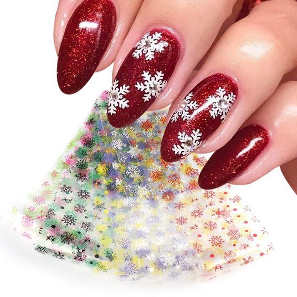 10pc nail foil set red white snowflakes colorful art transfer sticker uv gel wraps adhesive decals manicure decor nf81011, Black
10pc nail foil set red white snowflakes colorful art transfer sticker uv gel wraps adhesive decals manicure decor nf81011, Black