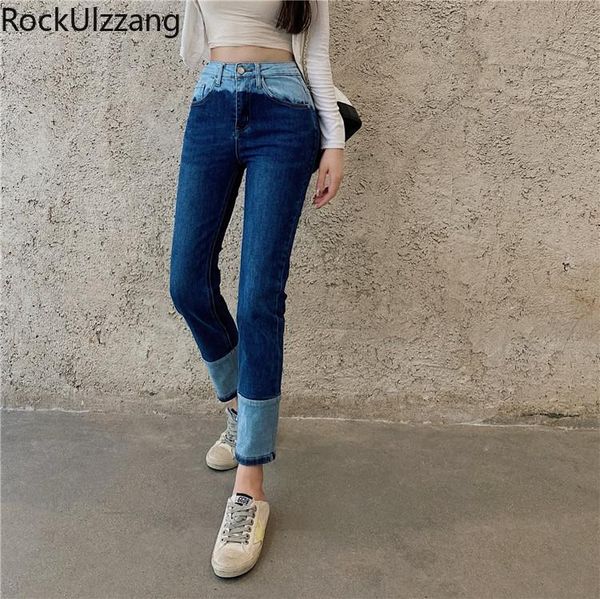 women's jeans colorblock contrast patchwork skinny tight stretch pencil bodycon ankle length denim pant elegant korean ladies cloth, Blue
women's jeans colorblock contrast patchwork skinny tight stretch pencil bodycon ankle length denim pant elegant korean ladies cloth, Blue