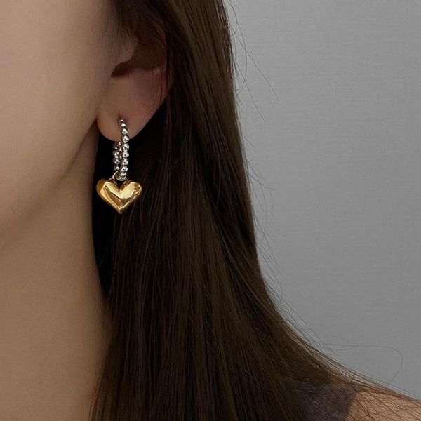 dangle & chandelier inshe house 2021 gold heart earring small girls earrings, Silver 
dangle & chandelier inshe house 2021 gold heart earring small girls earrings, Silver