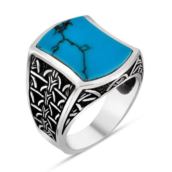 men silver ring with blue raw turquoise stone made in turkey solid 925 sterling cluster rings, Golden;silver
men silver ring with blue raw turquoise stone made in turkey solid 925 sterling cluster rings, Golden;silver
